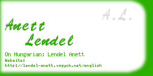 anett lendel business card